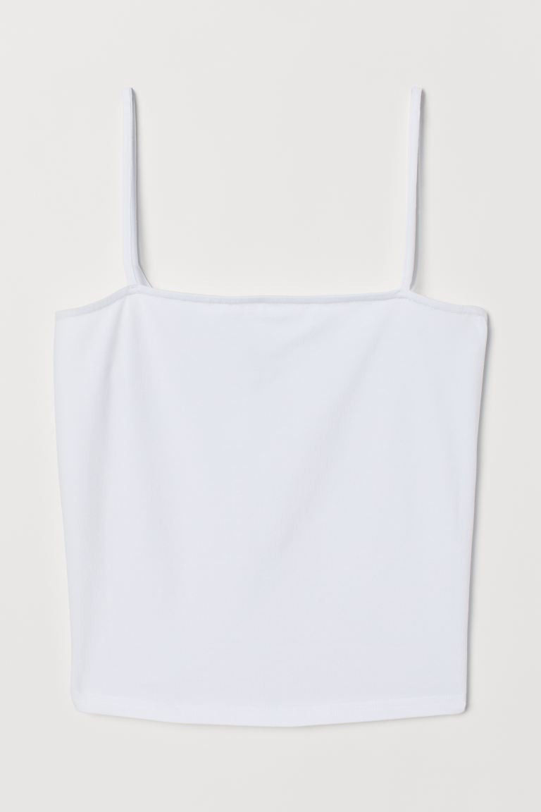 Kurzes Trägertop aus Jersey | H&M (DE, AT, CH, NL, FI)