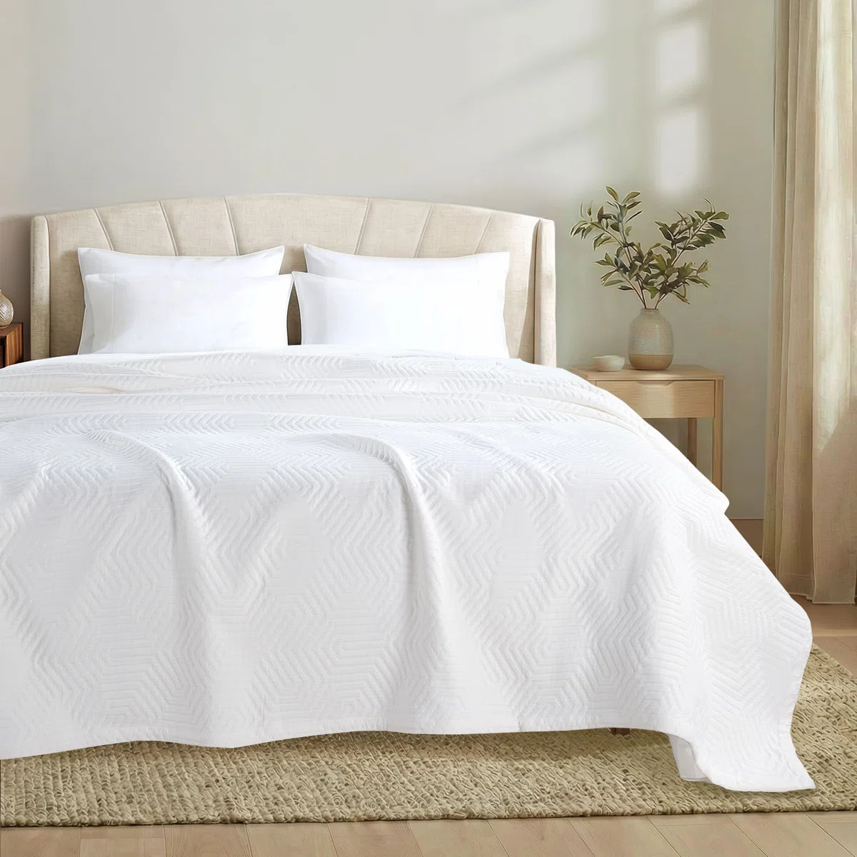 Threadmill 100% Cotton Jacquard Coverlet | Wayfair North America