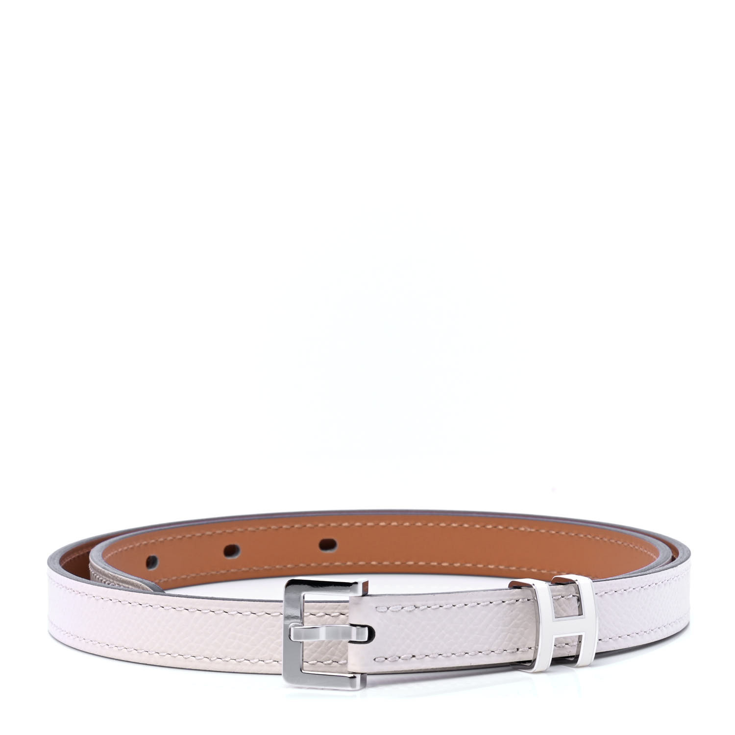Epsom 15mm Pop H Belt 70 Craie | FASHIONPHILE (US)