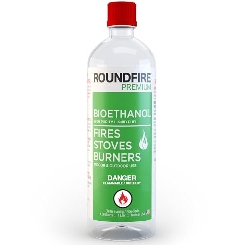 ROUNDFIRE Premium Tabletop Fireplace Fuel - 1 Liter Ethanol for Fire Pits and Table Top Fireplaces | Amazon (US)