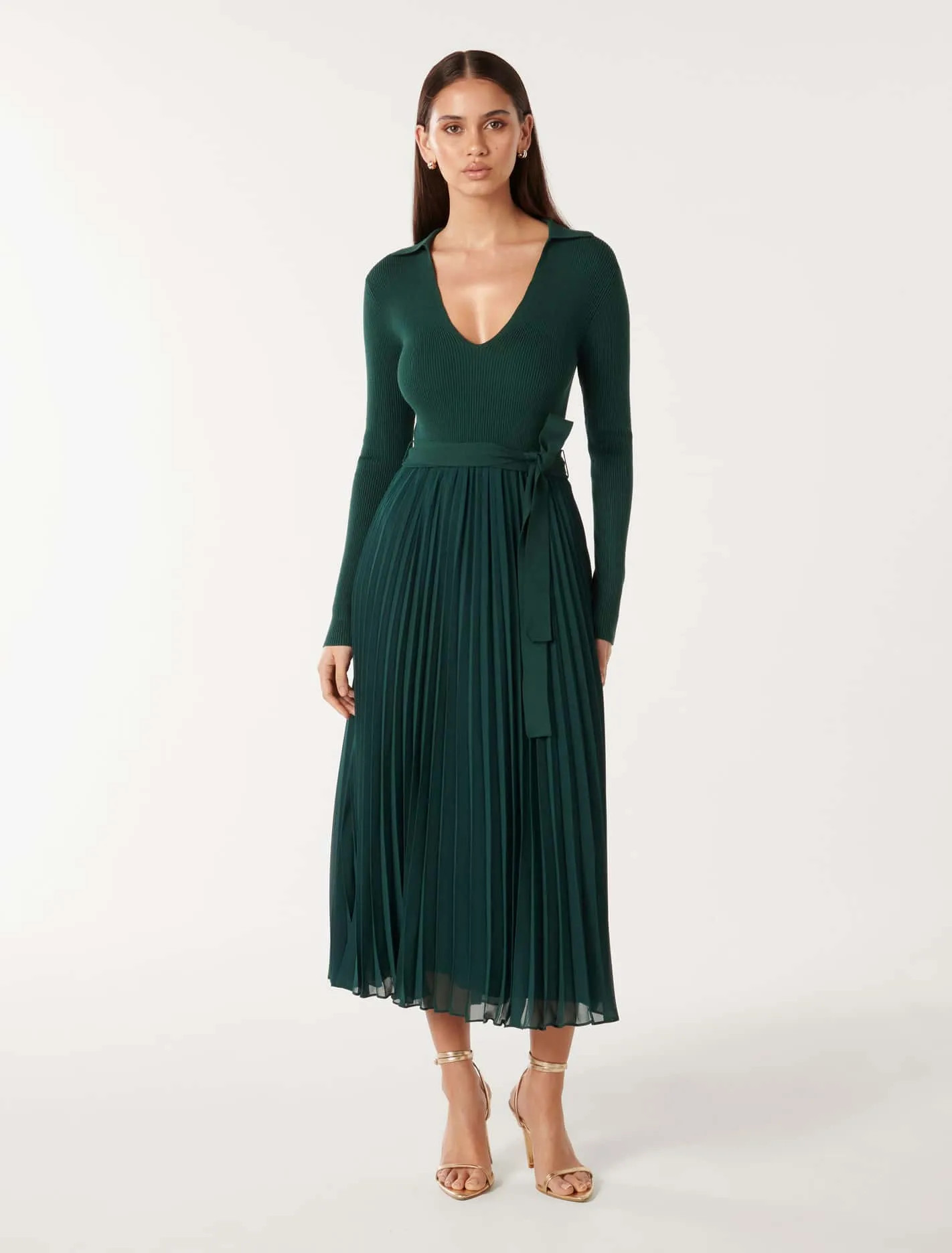 Posey Mixed Knit Dress | Ever New (CA)