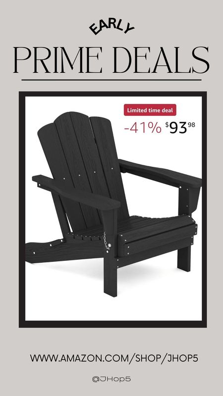 Amazon Prime day early deals! Prime day deal, folding Adirondack chair, outdoor furniture, early Amazon Prime Day deals

#LTKHome #LTKSummerSales #LTKSeasonal