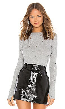 Michael Lauren Mathis Long Sleeve Tee in Heather Grey from Revolve.com | Revolve Clothing (Global)