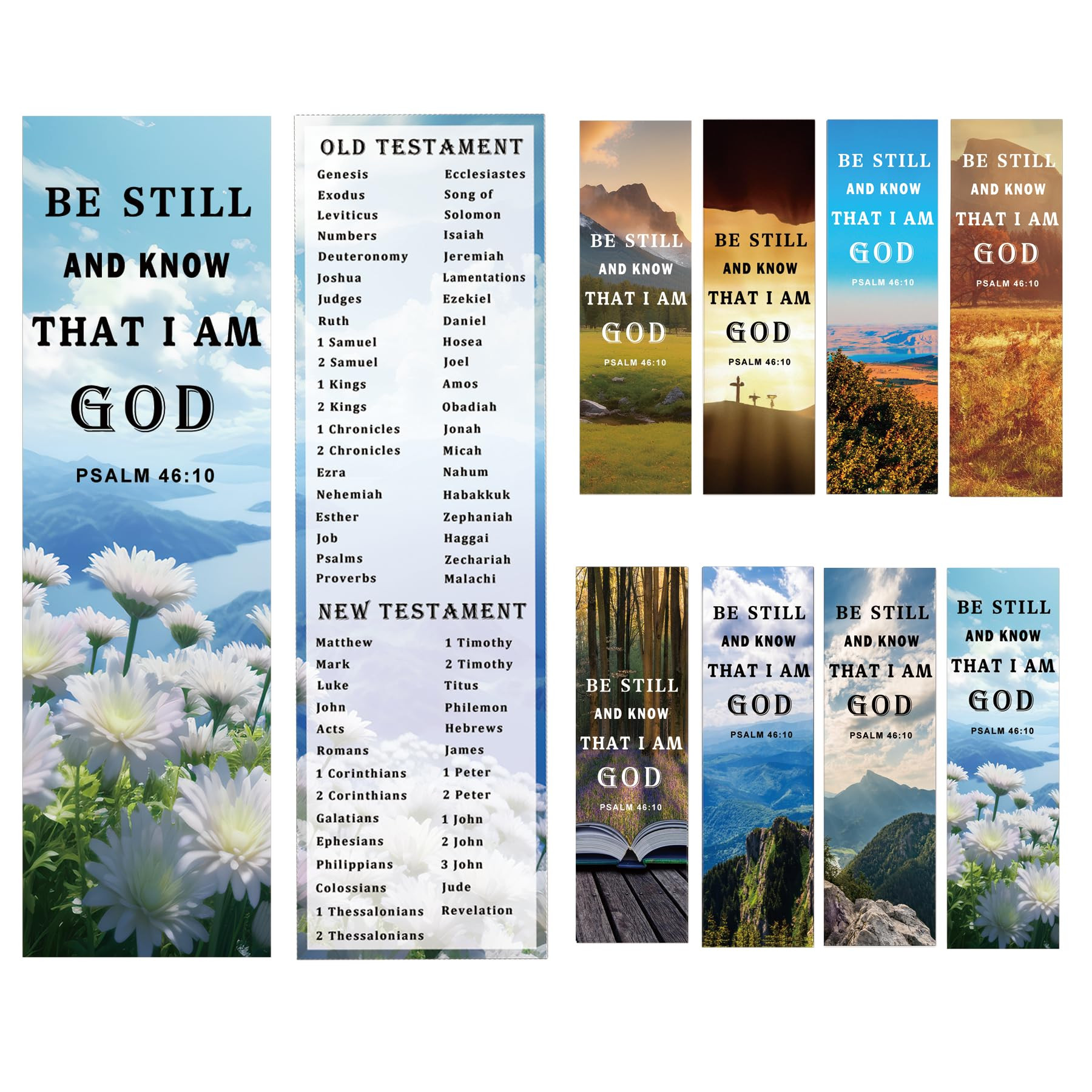 24 Pcs Books of The Bible Bookmarkers Reading Christian Religious Bookmarks Book List by Old and ... | Amazon (US)