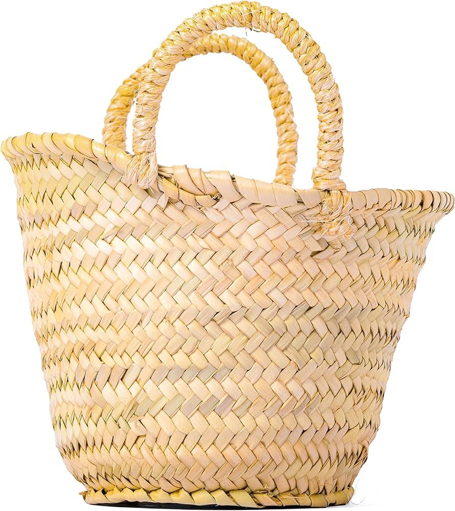 Handmade Straw Basket - Handmade, Eco-Friendly, Durable, Natural & Reusable for All Your Egg-Hunt... | Amazon (US)