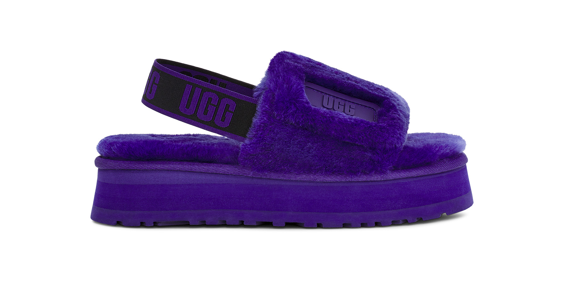 UGG Women's Disco Slide Sheepskin Slippers in Violet Night, Size 6 | UGG (US)