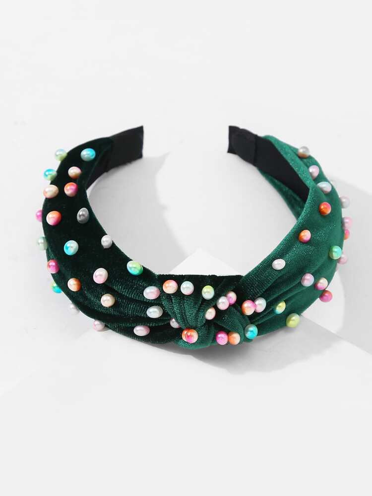 Faux Pearl & Knot Decor Headband | SHEIN