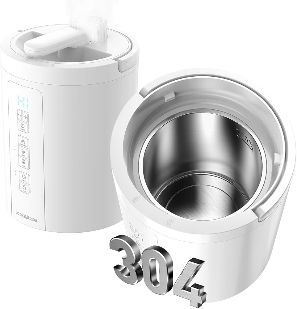 Healthy Warm Mist Humidifiers for Bedroom, 3L/100oz Stainless Steel Humidifier Easy Clean, Steam ... | Amazon (US)
