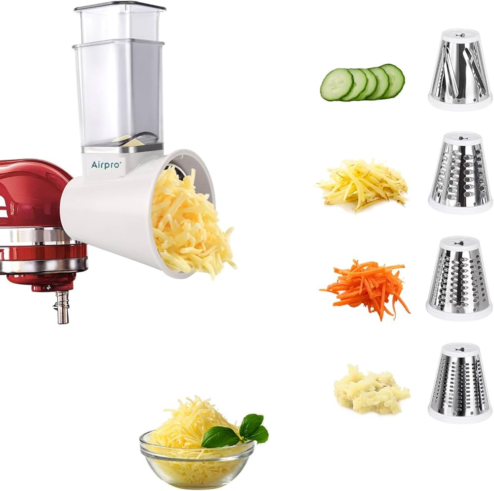 Slicer Shredder Attachment for KitchenAid Stand Mixer, Salad Machine with Vegetable Slicer, Salad... | Amazon (US)