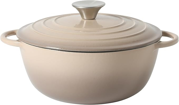 Gibson Home Addlestone 2.65 Qt Enameled Cast Iron Dutch Oven Pot with Lid – Round, Oven Safe to... | Amazon (US)
