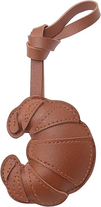 Brown Croissant Bag Charm, Fashin Bread Charm for Handbags Purse Bag Accessories Car Charms PU Ke... | Amazon (US)