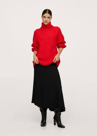Oversize knit sweater red - Woman - L - MANGO | MANGO (UK)