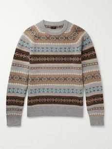 J.Crew - Alta Fair Isle Wool Sweater - Gray | Mr Porter US