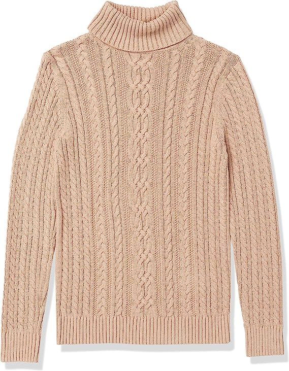 Amazon Essentials Women's Fisherman Cable Turtleneck Sweater (Available in Plus Size) | Amazon (US)
