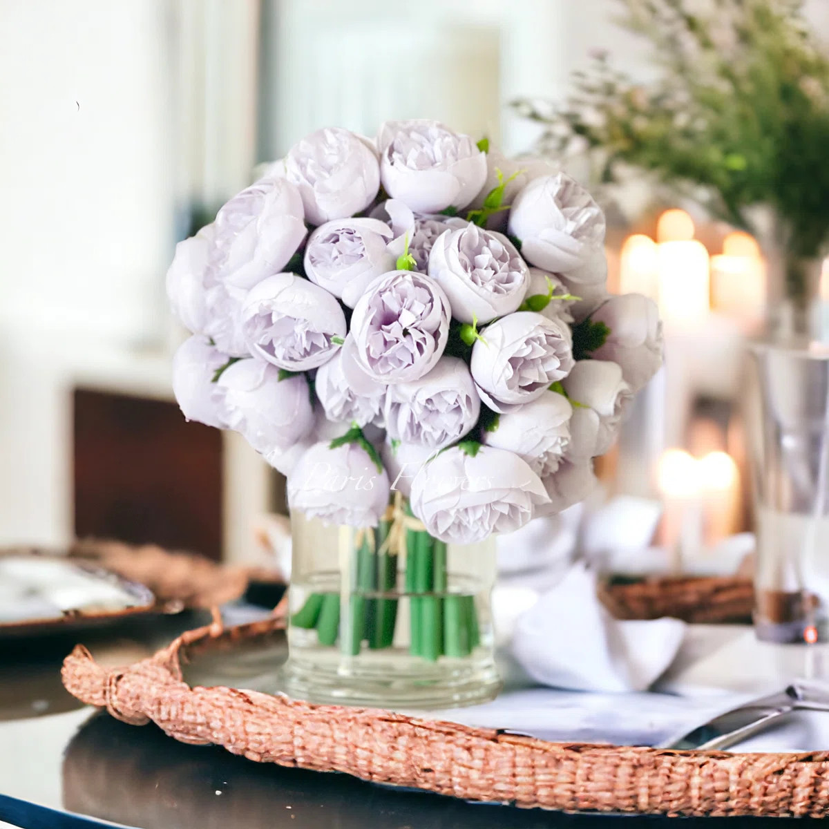 Peony Floral Arrangements in Vase | Wayfair North America