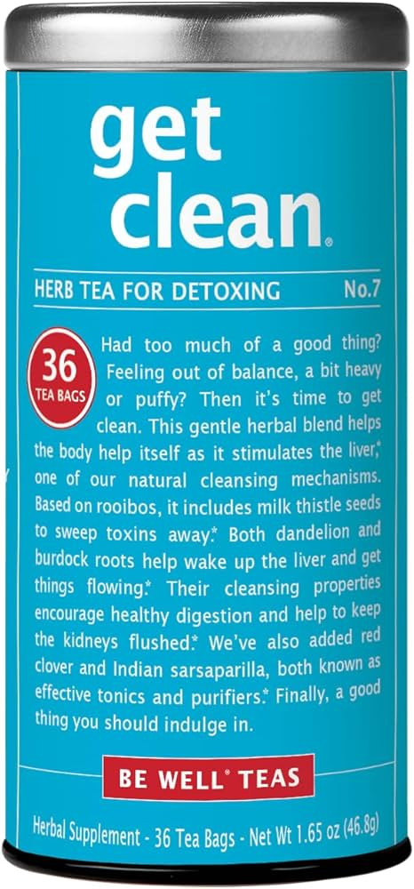 The Republic of Tea Get Clean – No.7 Herb Tea for Detoxing, No Caffeine, 36 Tea Bags | Amazon (US)