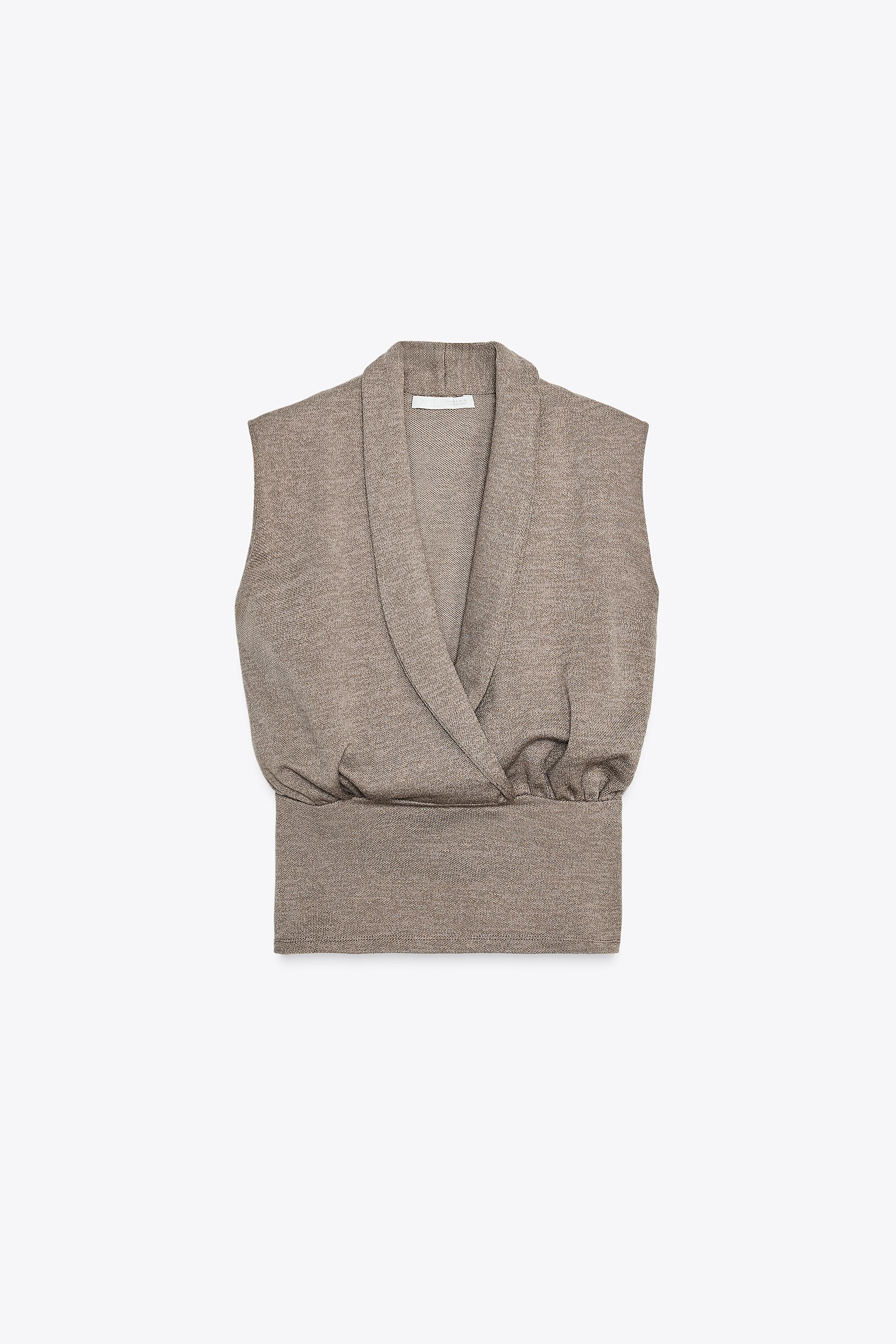 CROSSOVER PIQUÉ TOP | Zara UK