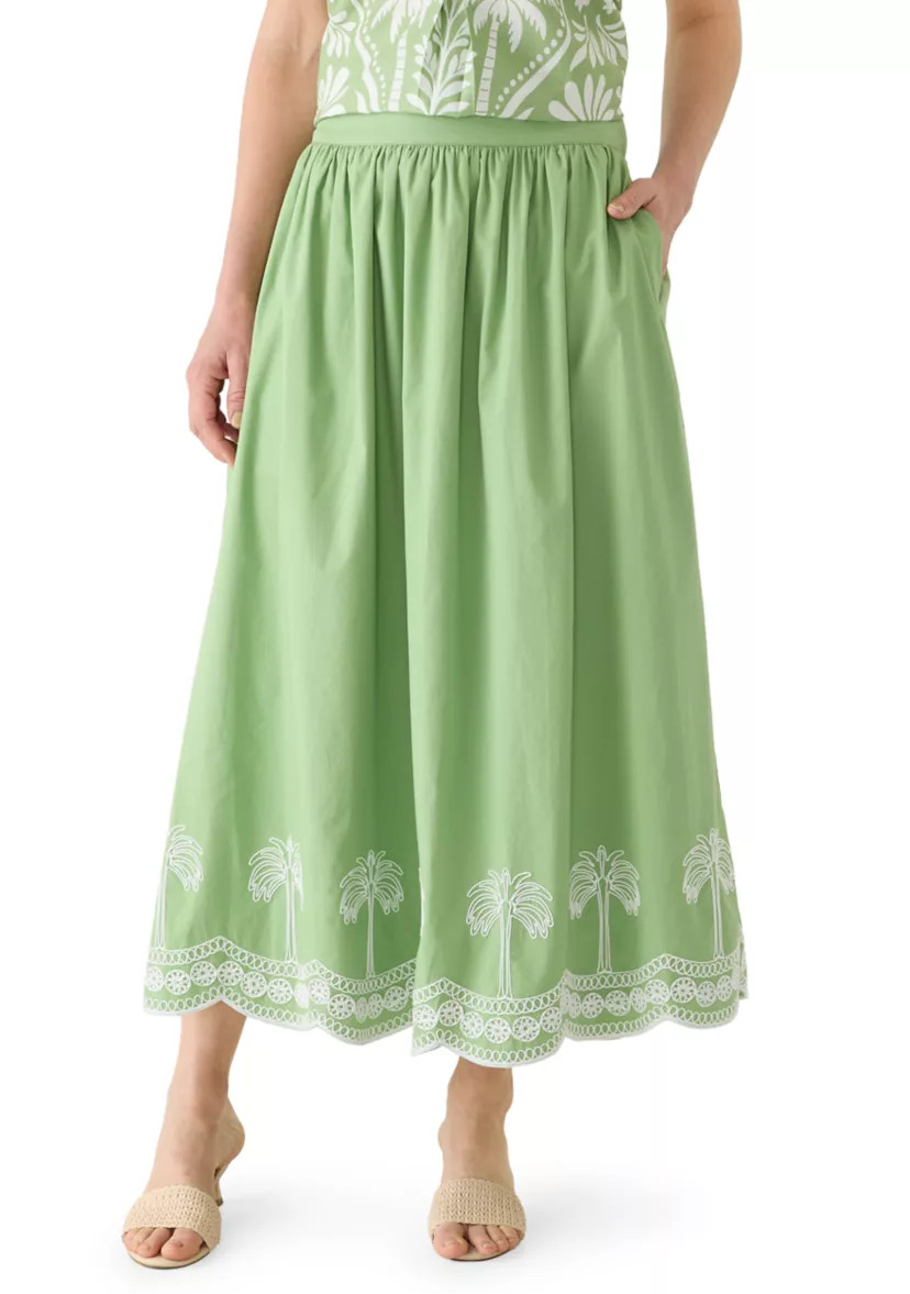 Women's Embroidered Midi Skirt | Belk