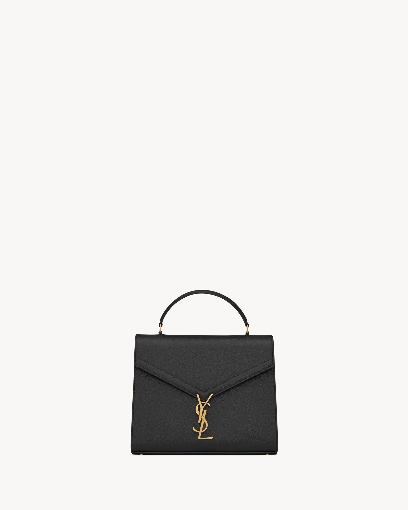 cassandra medium top handle bag in grain de poudre embossed leather | Saint Laurent Inc. (Global)