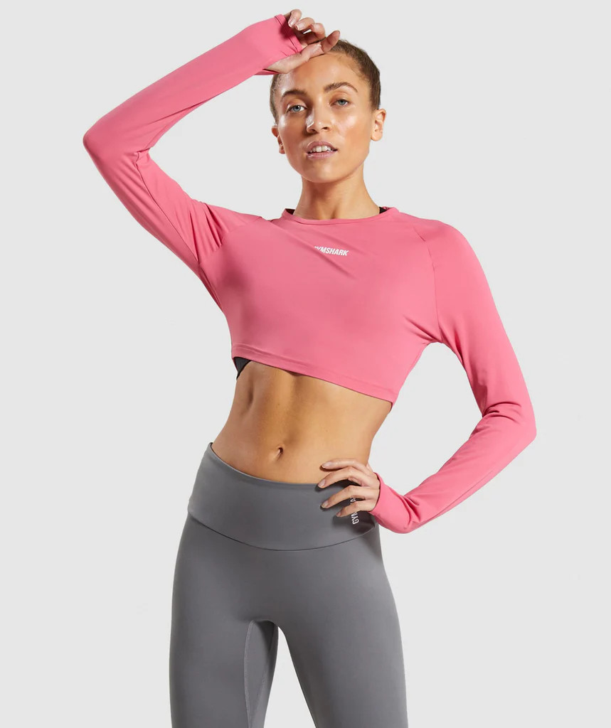 training long sleeve crop top | Gymshark