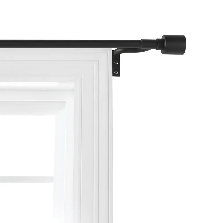 Mainstays Easy Hang Adjustable Curtain Rod, 30-84", Matte Black | Walmart (US)