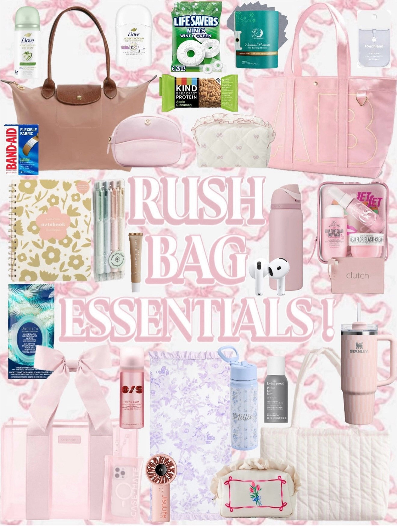 RUSH BAG ESSENTIALS !
going house to house in the heat isn’t easy, but when you pack the essentials it makes it so much more bearable. everything you need to pack in your super cute rush bag all right here. show up prepared and in style !

#LTKSaleAlert #LTKU #LTKSeasonal