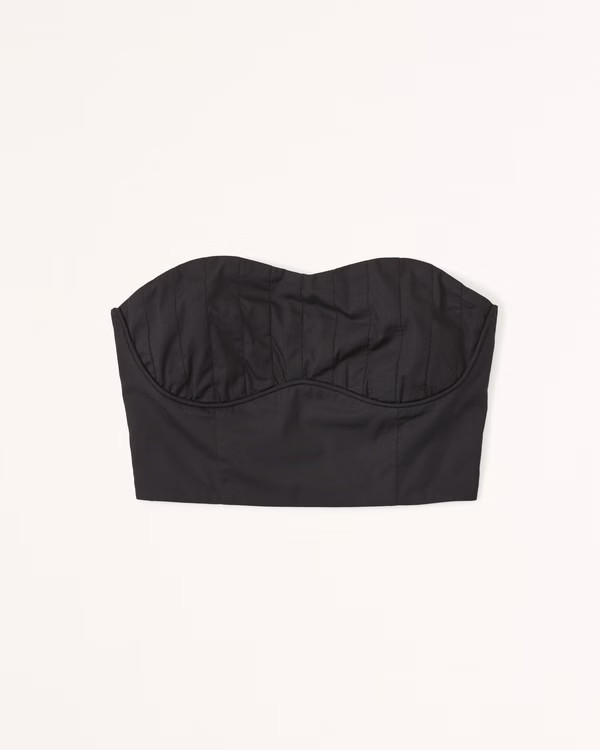 Strapless Ruched Set Top | Black Top | Strapless Top | Bandeau Top | Spring Tops | Summer Tops 2023 | Abercrombie & Fitch (US)