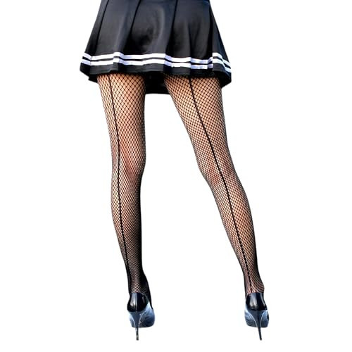 Millennials In Motion Back Seam Pantyhose Vintage Vertical Line Stockings Sheer Backseam Tights Retro Flapper Pinup Dark Academia Designer Nylons with Slimming Tummy Control Top Shapewear | Amazon (US)