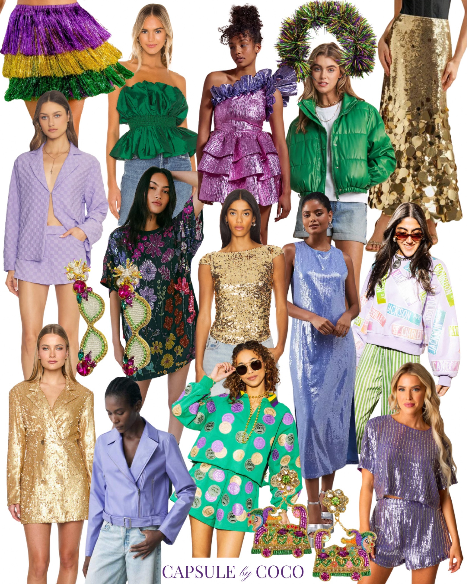 MARDI GRAS EDIT ⚜️ part one

Mardi Gras, Mardi Pardi, Mardi Gras outfit, Mardi Gras parade, NOLA, New Orleans, NOLA Mardi Gras, New Orleans Mardi Gras, Bourbon Street, Mardi Gras Mambo, Let The Good Time Roll, Mardi Gras fit, Mardi Gras top, Mardi Gras accessories, Mardi Gras dress, Mardi Gras skirt, Mardi Gras jacket, Mardi Gras look, Capsule By CoCo 

#LTKSeasonal #LTKParties #LTKStyleTip