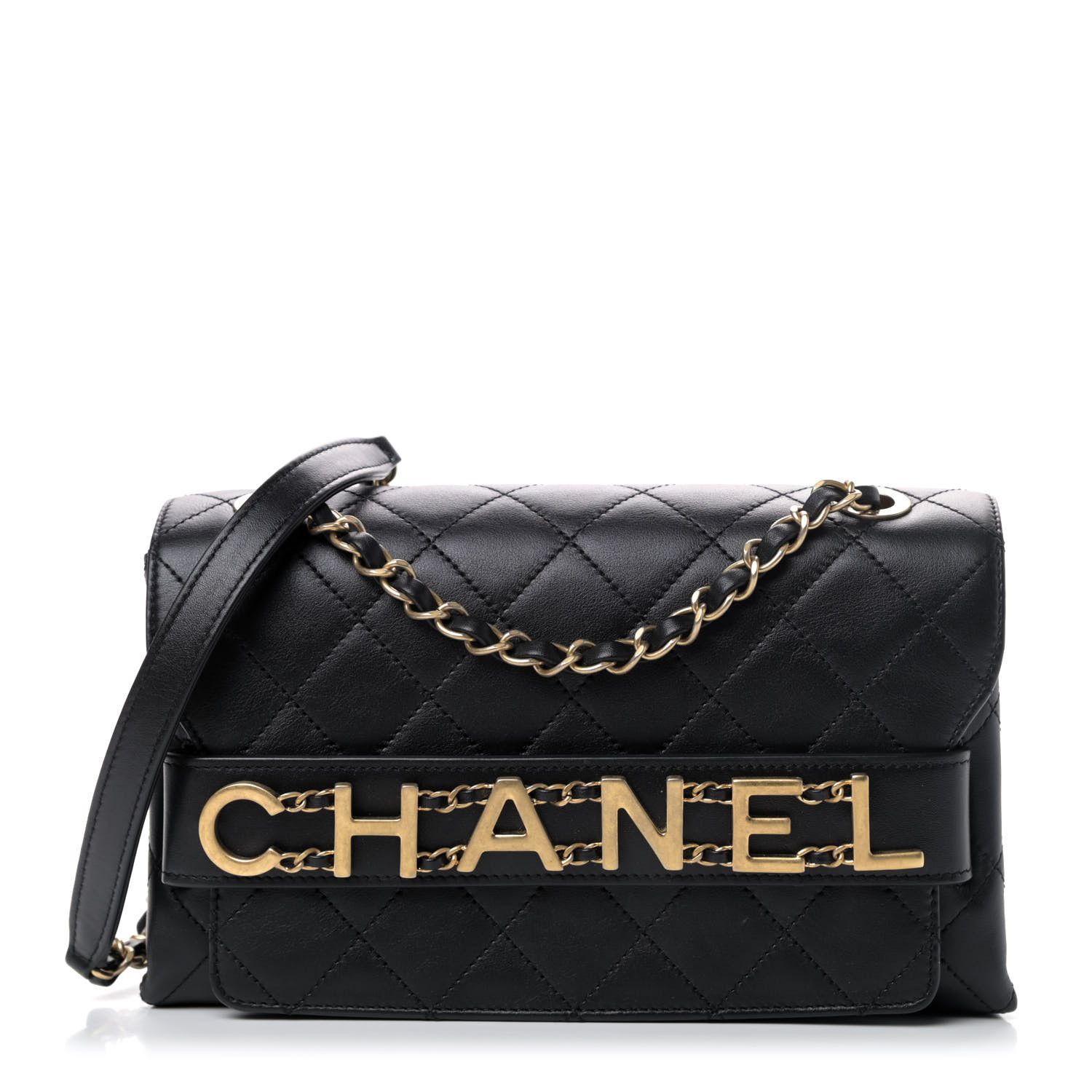 CHANEL

Calfskin Quilted Enchained Flap Black | Fashionphile