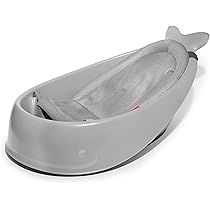 Skip Hop Baby Bath Tub, 3-Stage Smart Sling Tub, Moby, Grey | Amazon (US)