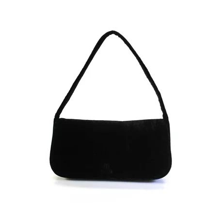 Pre-owned|Prada Womens Velvet Flap Over Shoulder Bag Black Small Handbag | Walmart (US)