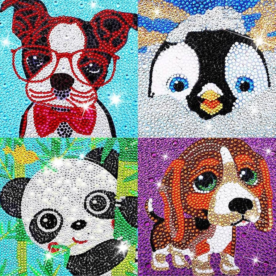 Diamond Painting Kits for Kids Animal 5D Diamond Gem Art by Number Dotz Kits Art and Crafts for K... | Amazon (US)
