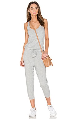 Bobi Supreme Jersey Sleeveless Jumpsuit in Heather Grey from Revolve.com | Revolve Clothing (Global)