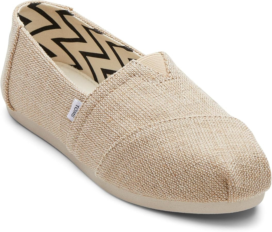 TOMS Kids Girls Alpargata Slip On Flats Casual - Blue | Amazon (US)