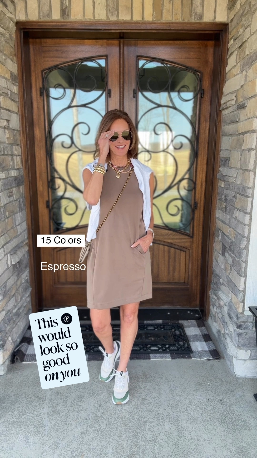 Read Below for Fit Info!!!!⬇️
I chose to size up to a large for a looser fit but I also have the medium from last year and it fits like the brand pic. 
So FIT IS TTS. 

Buttery Soft designer inspired dresses. 100% modal fabric making them super soft. 

Jackets/Cardigans - L
Pullover Sweater- M 

These are perfect for everyday, travel, dressed up or down 
Vacation outfit 

#LTKStyleTip #LTKTravel #LTKWatchNow