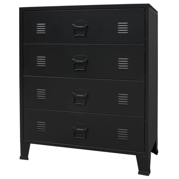 Gupbes Chest of Drawers Metal Industrial Style 30.7"x15.7"x36.6" Black - Walmart.com | Walmart (US)