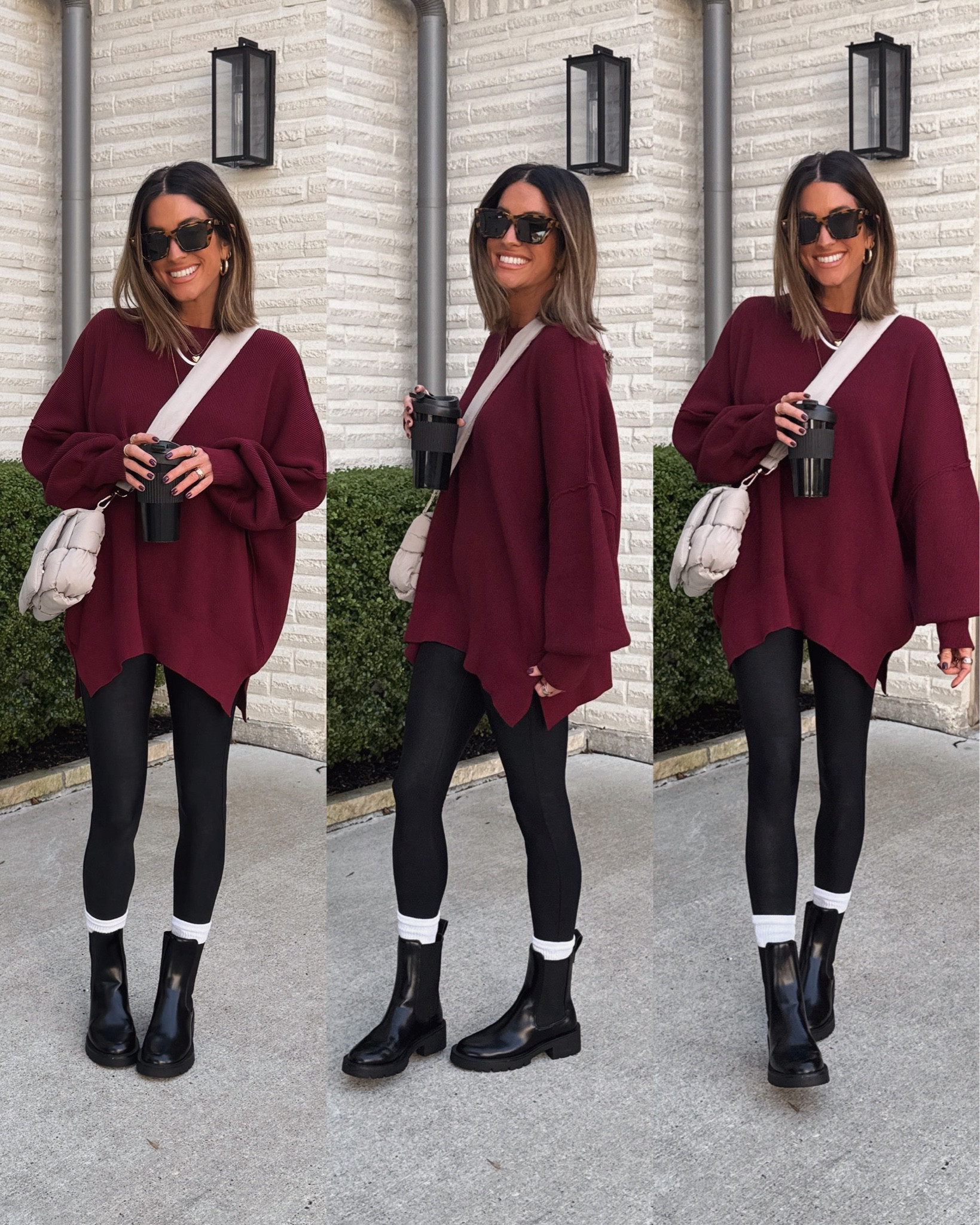 This look for less sweater is SO comfy, cozy, and cuuuute! I sized up to a medium for a roomier fit, if in between sizes I would recommend going up for an oversized fit. 🤎

#LTKSaleAlert #LTKFindsUnder100 #LTKFindsUnder50