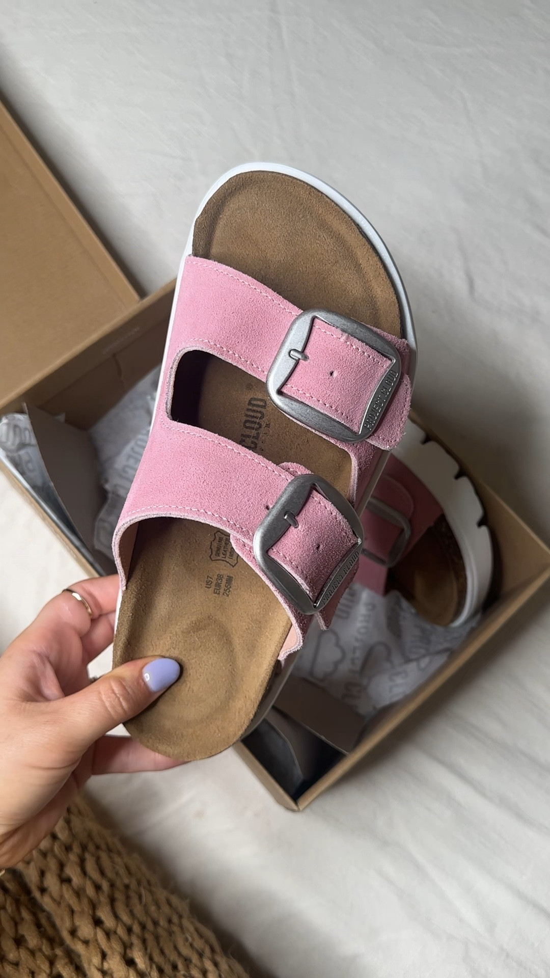I can’t believe I found these on Amazon! They are half the cost of the original, which in my opinion is way tooooo much for a sandal lol. But I am wearing these everyday! Size up half a size. 

#LTKFindsUnder100 #LTKShoeCrush #LTKSummerEdit