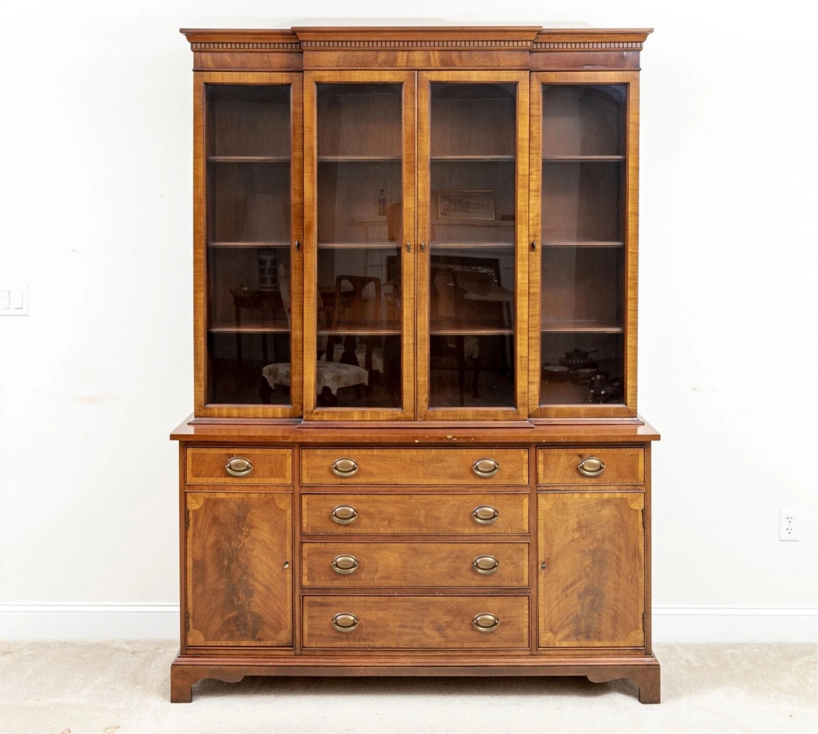 Vintage Hickory Chair Mahogany Breakfront Hutch   | eBay | eBay US