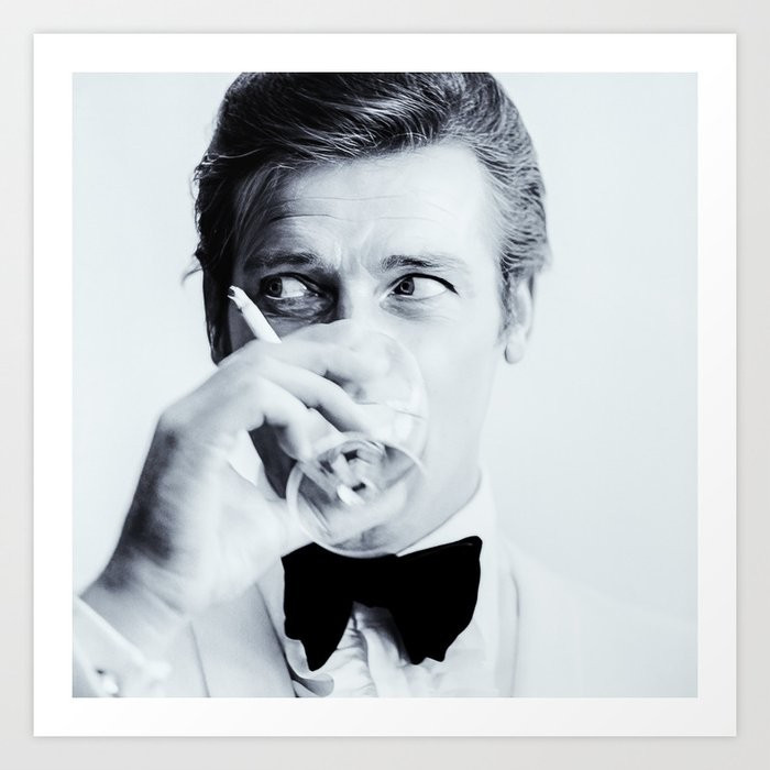 Roger Moore Shaken Not Stirred Art Print by Gallery 27 | Society6