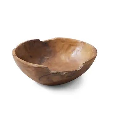 Bromley 2 Piece Wood Abstract Rustic Decorative Bowl in Brown (Set of 2) | Wayfair Professional