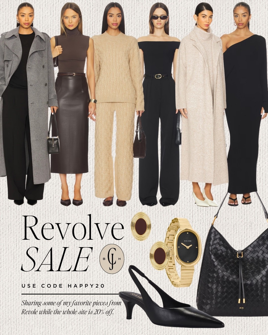 Treat yourself to 20% off on Revolve with the code HAPPY20 — linking my favorite picks. 

#LTKootd #LTKSaleAlert #LTKHoliday