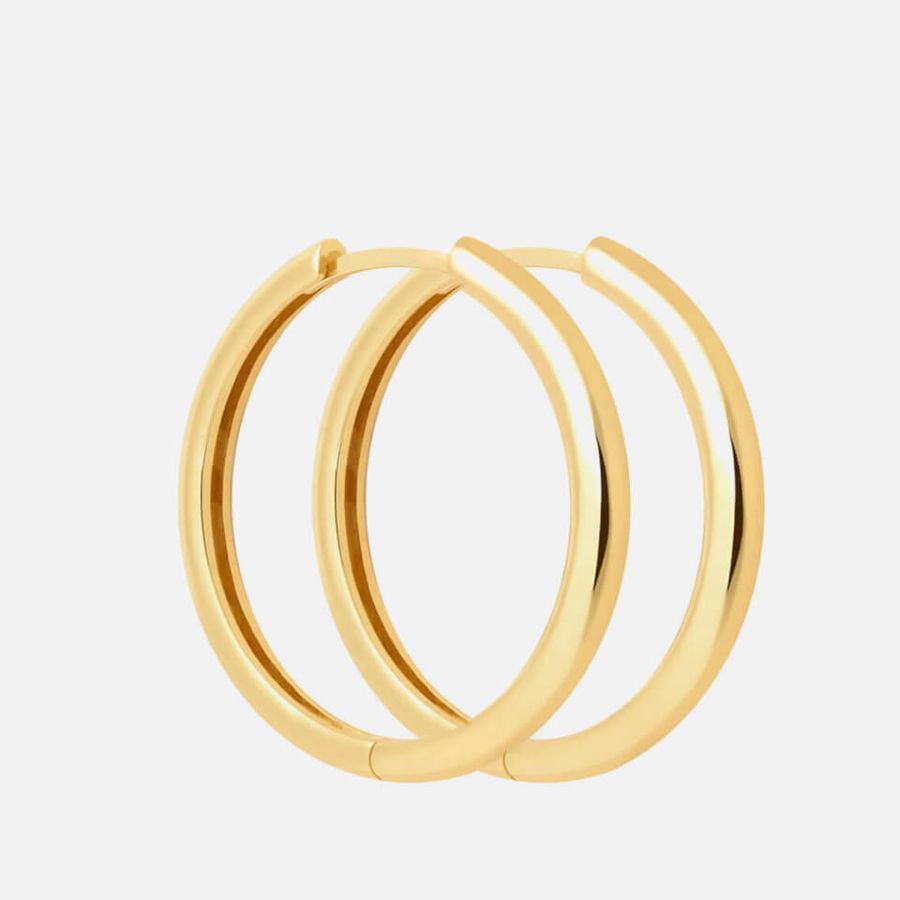 Astrid & Miyu Women's Simple Hinge Hoops In Gold - Gold | Coggles (Global)