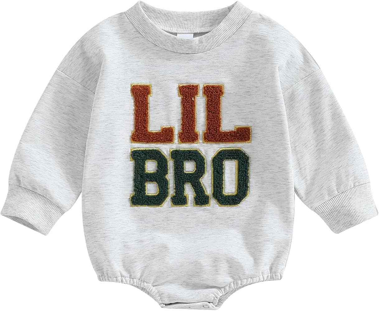 Ursobutegl Toddler Baby Girl Boy Sweatshirt Bubble Romper Pullover Sister Brother Matching Outfit... | Amazon (US)