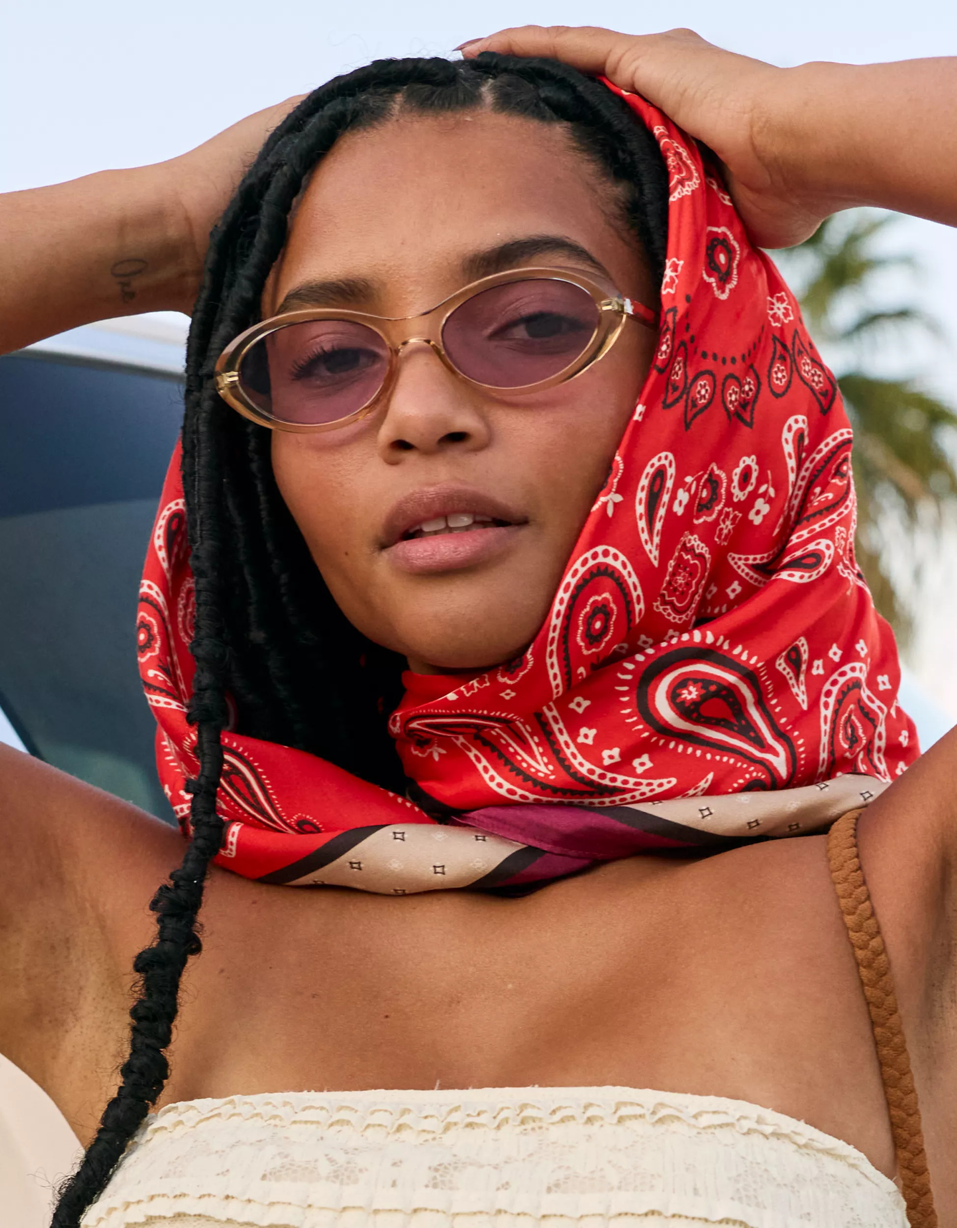 Aerie Convertible Satin Scarf | American Eagle Outfitters (US & CA)