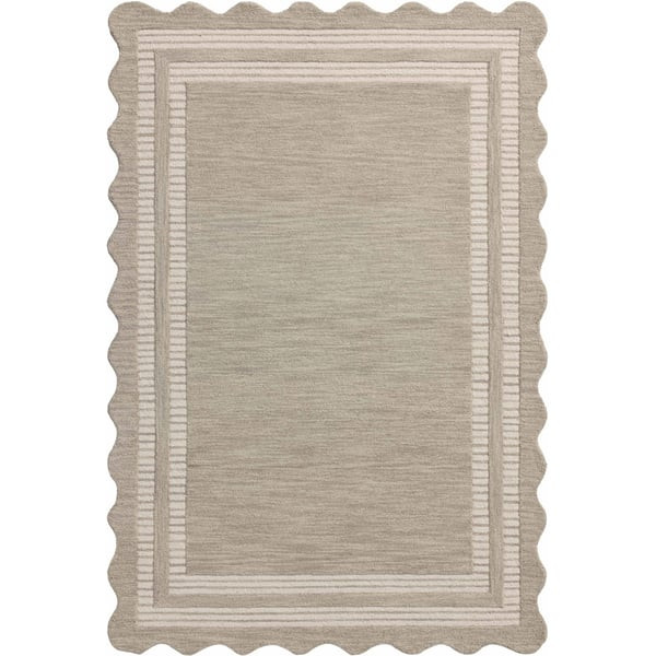 Scottie SCO-01 Fog/Ivory Wool Hand-Tufted Area Rug | Rugs Direct