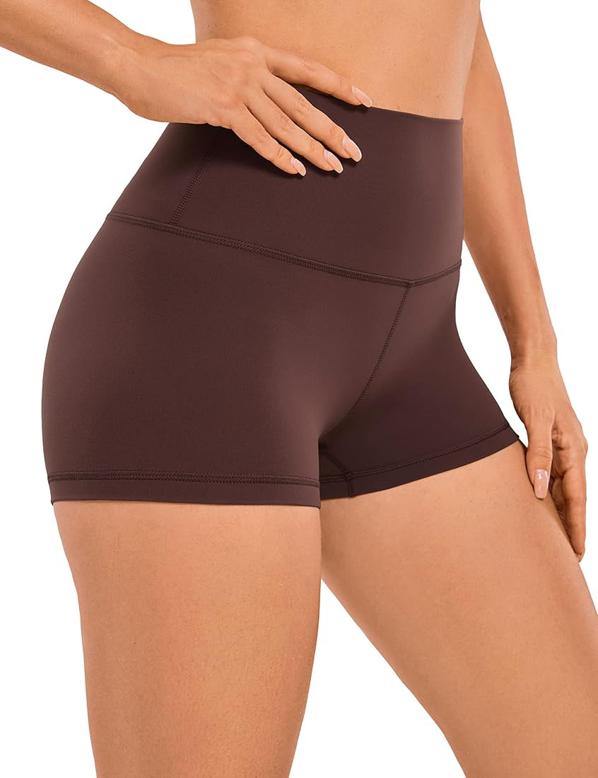 CRZ YOGA Womens Butterluxe Biker Shorts 2.5'' / 4'' / 6'' / 8'' - High Waisted Booty Workout Voll... | Amazon (US)