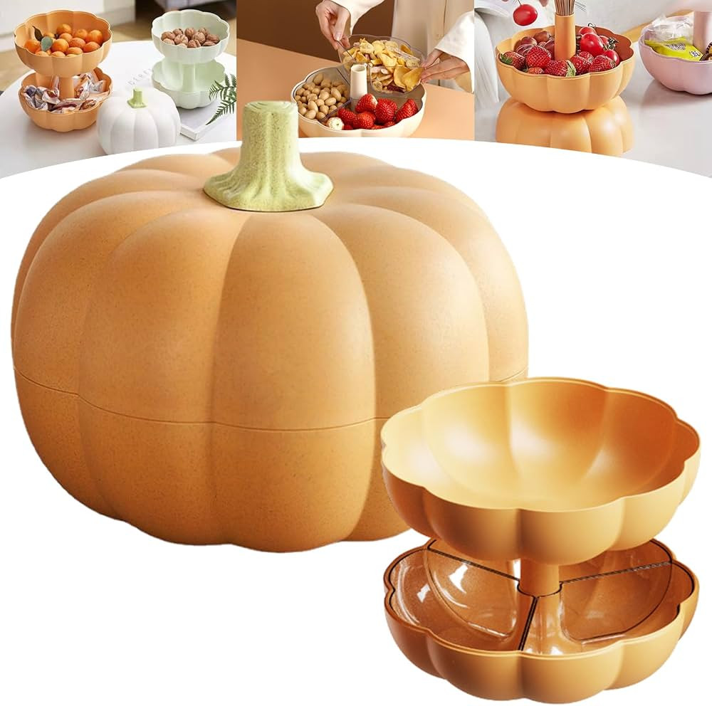 Pumpkin Snack Holder, Pumpkin Popcorn Bowl, Pumpkin Serving Bowl, Pumpkin Bowl With Lid, Pumpkin ... | Amazon (US)