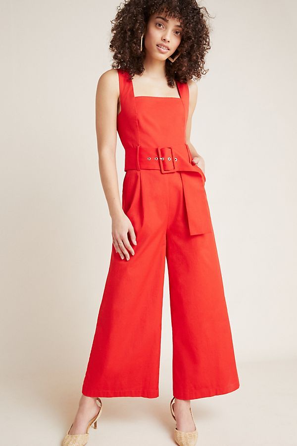 Pinafore Belted Jumpsuit | Anthropologie (US)